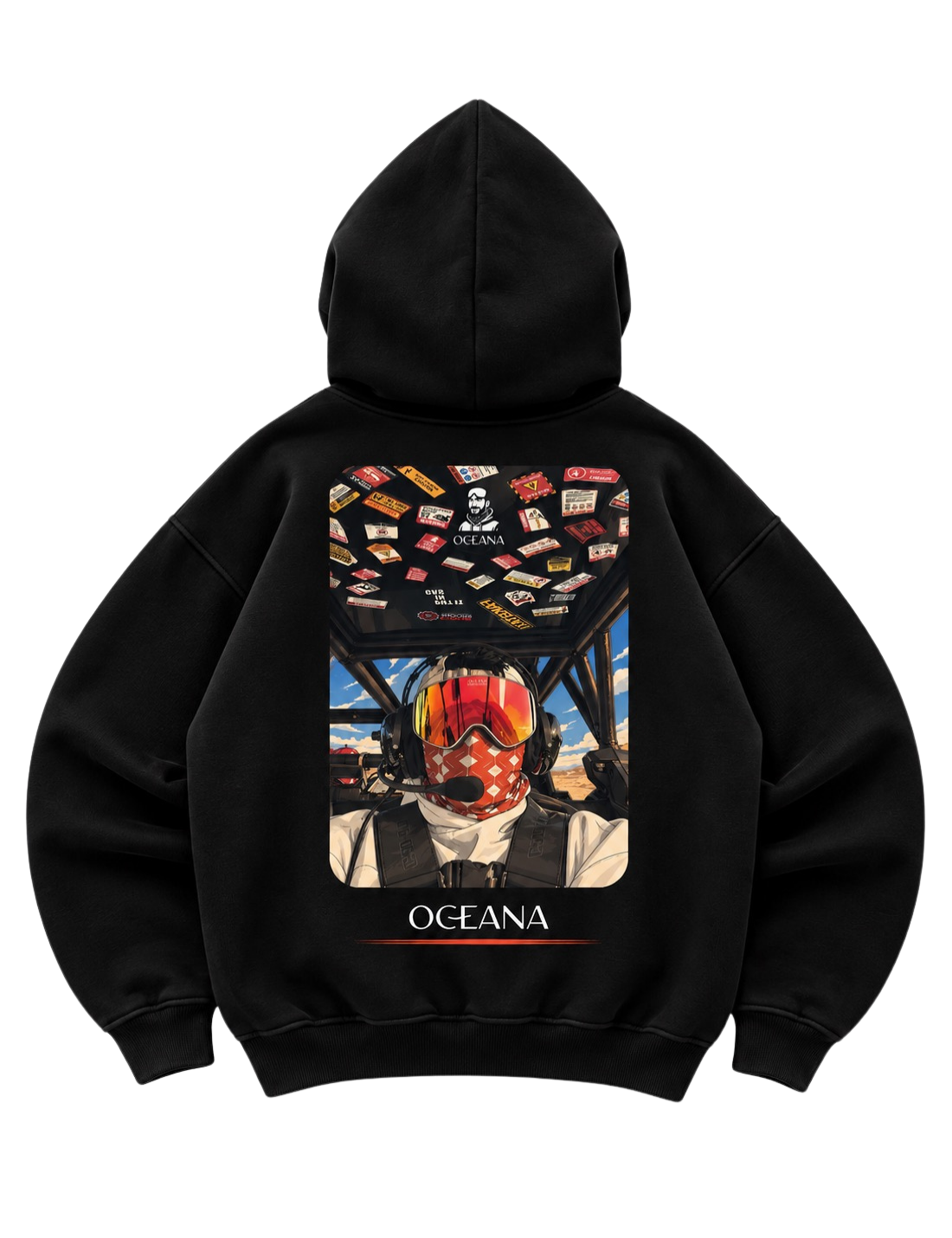 OCEANA black hoodie back